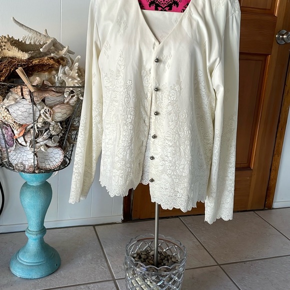 Coldwater Creek Sweaters - Coldwater Creek Cream  Two piece set, Sleeveless Top/ Cardigan.